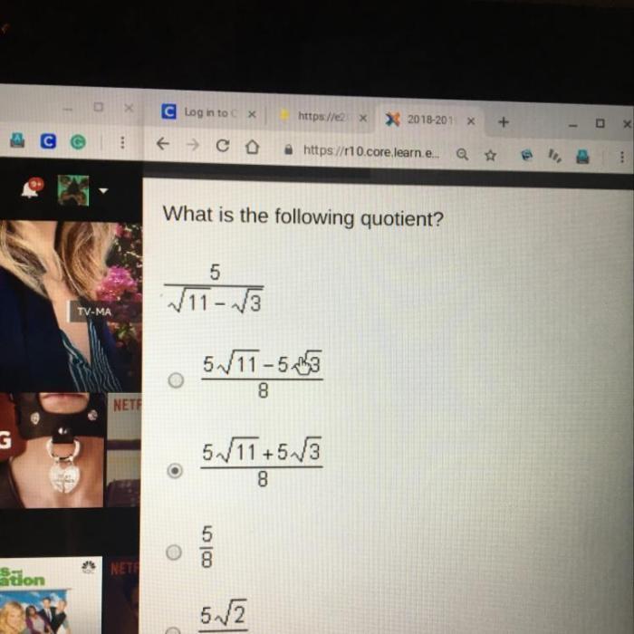 What is the following quotient sqrt 120/ sqrt 30