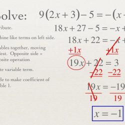 Solving equations with variables on both sides answer key